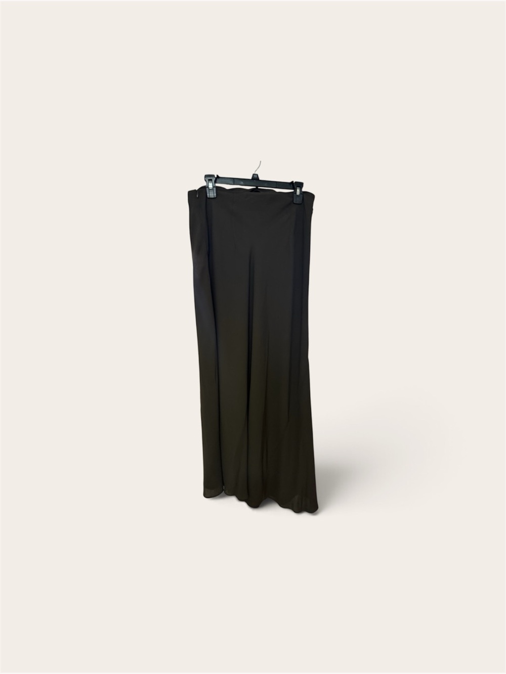 Zara Size M Women's Olive Green Matte Finish Flowing Maxi Skirt